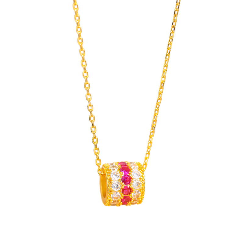 Réz nyaklánc elektroplatírozott bevonattal, kulcscsonti lánc, márka P·z accessories/puzuo, eredet Yiwu