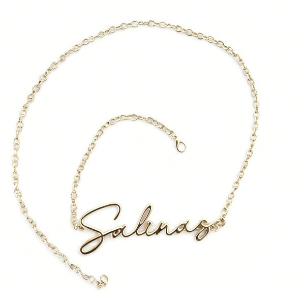 Colier de talie din metal – stil boem cu litere, unisex, stil versatil, personalizare disponibilă