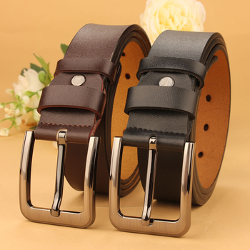 Curea din piele naturală, piele de vită cu două straturi, cataramau din aliaj, lățime 2–4 cm, stil business, versatil