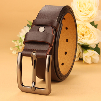 Curea din piele naturală, piele de vită cu două straturi, cataramau din aliaj, lățime 2–4 cm, stil business, versatil