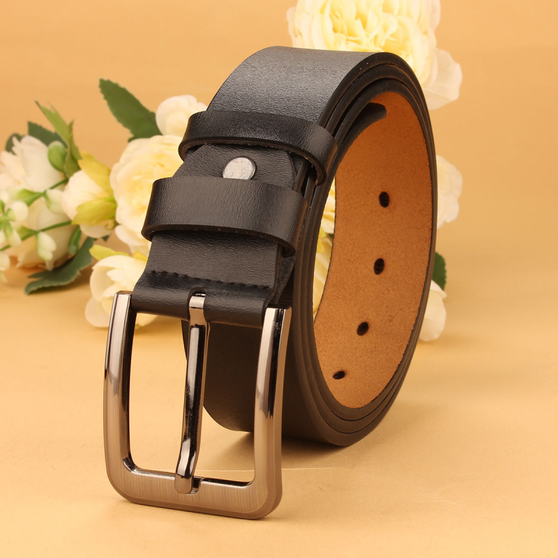 Curea din piele naturală, piele de vită cu două straturi, cataramau din aliaj, lățime 2–4 cm, stil business, versatil