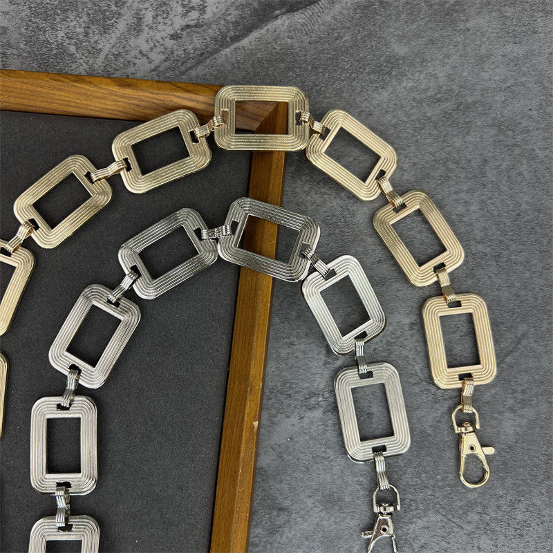 Lanț talie din metal, stil versatil, cu mai multe inele, lungime sub 60 cm, pentru femei