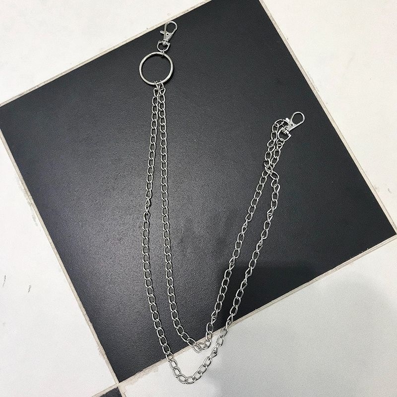 Унисекс верига за колан и панталони, уличен хип-хоп стил, закопчаване с връзки, тънка ширина (<2 см) (обков: сплав; закопчаване: връзване; марка: Unique)