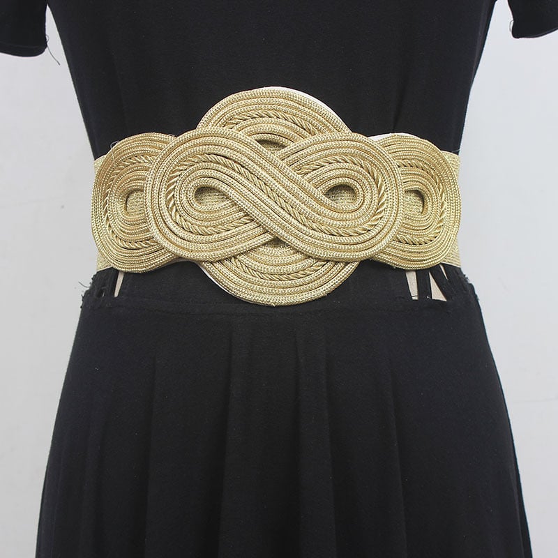 Дамски колан за талия, декоративен еластичен тъкан колан за палта и поли, пролет 2023