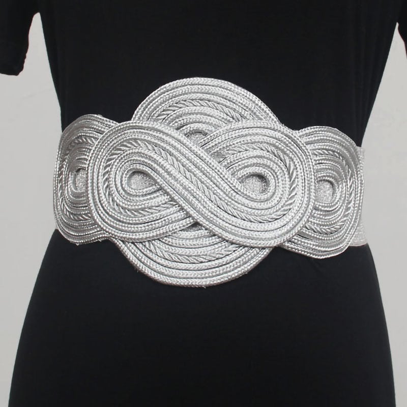 Дамски колан за талия, декоративен еластичен тъкан колан за палта и поли, пролет 2023