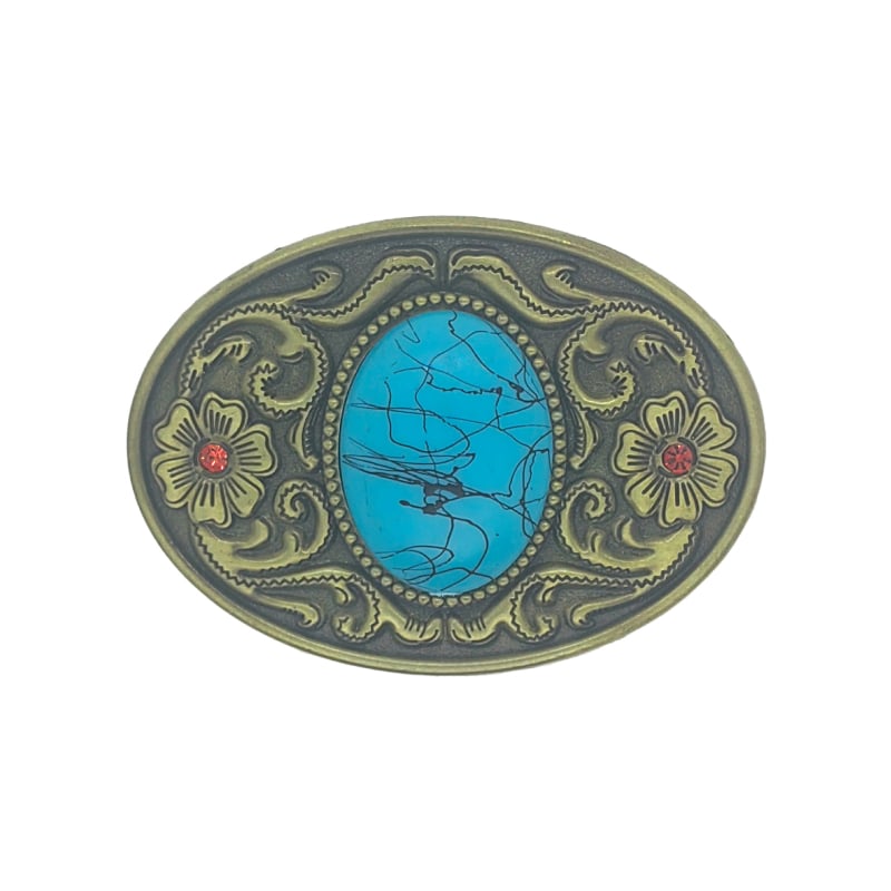 Vintažinė ovalo formos diržo sagtis iš cinko lydinio su gėlių raštu, plokštės sagties dizainas