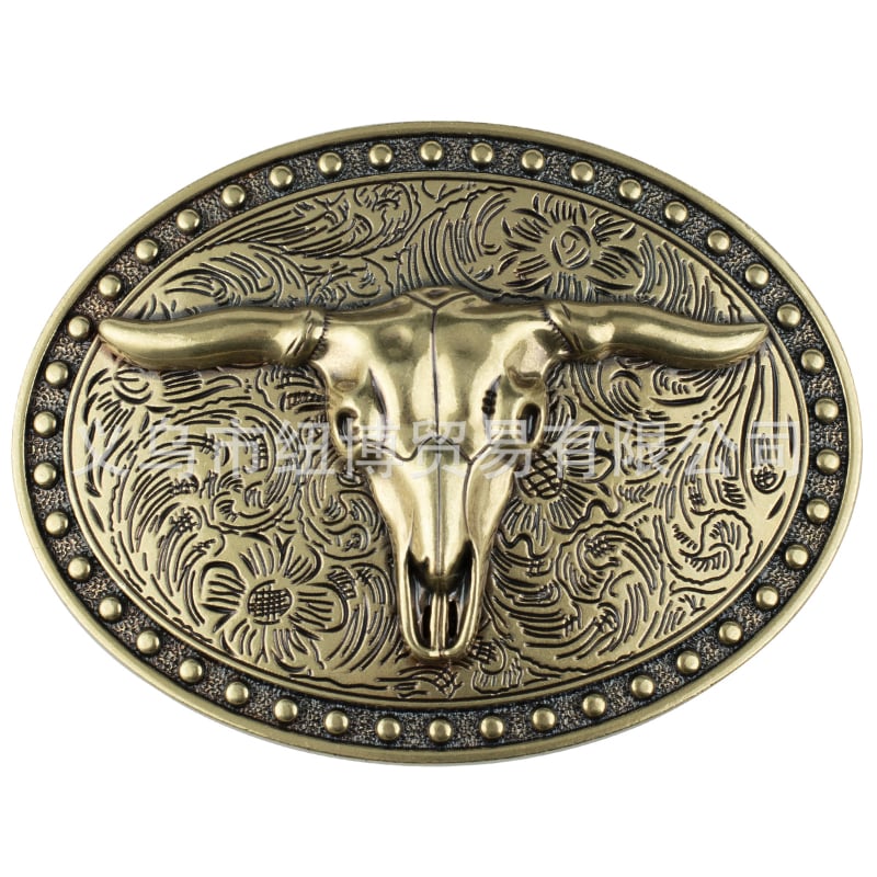 Diržo sagtis iš cinko lydinio, ovalios formos, lygus paviršius, gyvūnų raštas, universalus