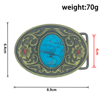 Овална катарама за колан от цинкова сплав, винтидж стил с флорален мотив, пластинна катарама, за жени, ширина 3.8–4.0 cm