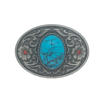 Овална катарама за колан от цинкова сплав, винтидж стил с флорален мотив, пластинна катарама, за жени, ширина 3.8–4.0 cm