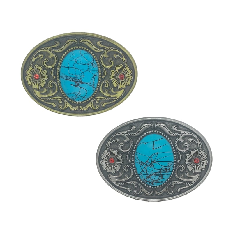 Овална катарама за колан от цинкова сплав, винтидж стил с флорален мотив, пластинна катарама, за жени, ширина 3.8–4.0 cm