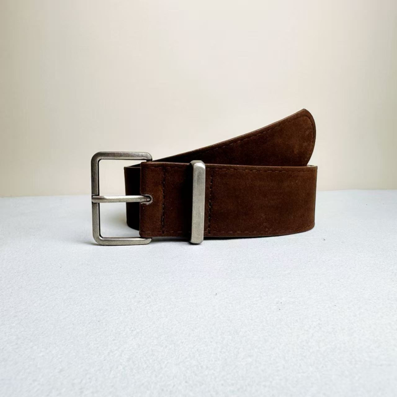 Ženski široki semiš remen s retro casual stilom, ističe struk, uklapa se uz suknju, PU koža, širina 4,3 cm, duljina 97 cm, kopča od legiranog metala