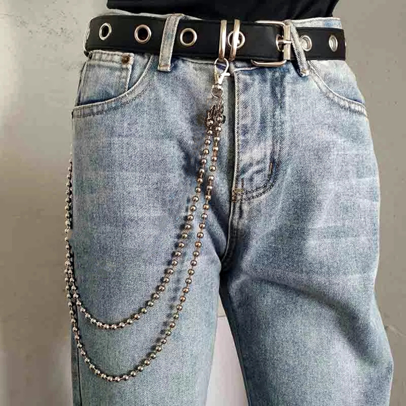 Метална талийна верига, многослойна винтидж пънк стил, унисекс за възрастни; Материал: метал; Стил: универсален; Кръг колан: мулти-колца