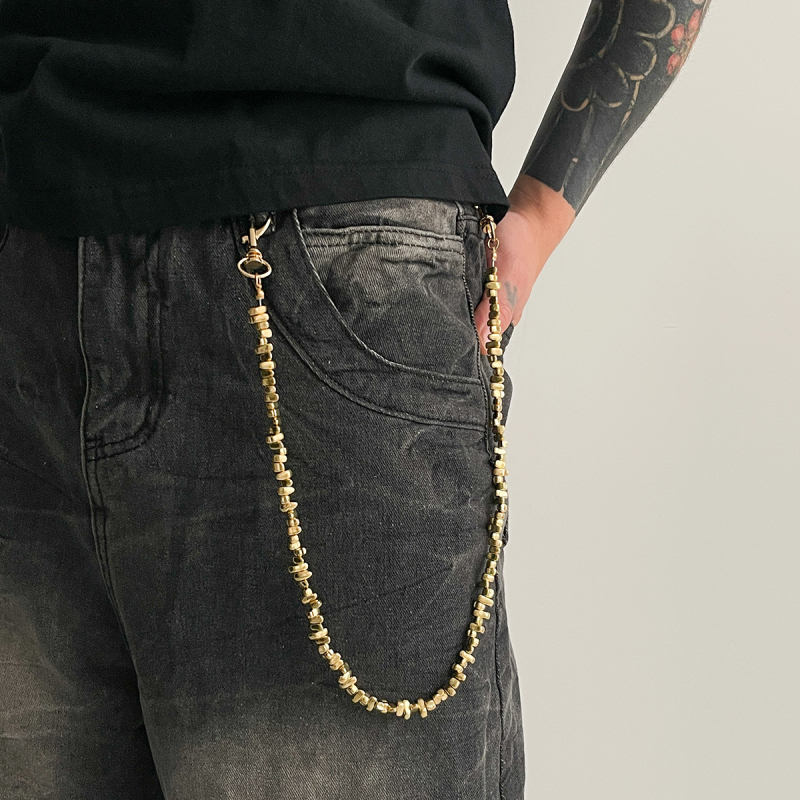 Lanac za struk s perlicama, hip-hop stil, za muškarce (plastični materijal; mladi)