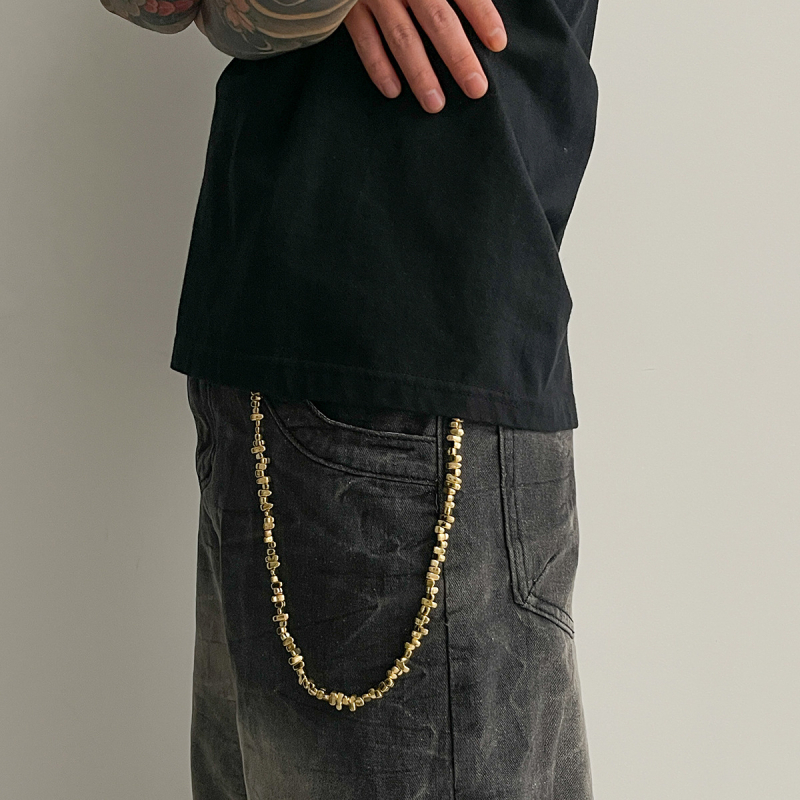 Lanac za struk s perlicama, hip-hop stil, za muškarce (plastični materijal; mladi)