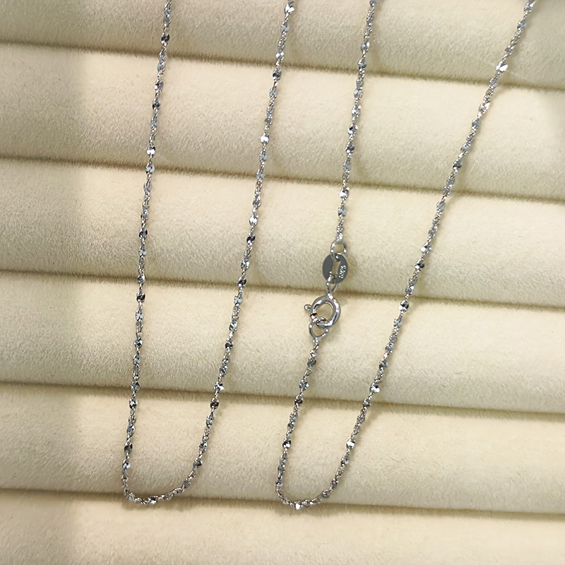 Ogrlica od srebra 925, Dizajn Starry Sky, Ručno izrađena, Geometrijski lanac, Unisex