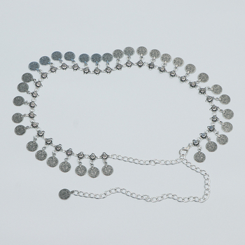 Тазов синджир за жени - метал, дължина 105 см, ширина 1 см, единична верига