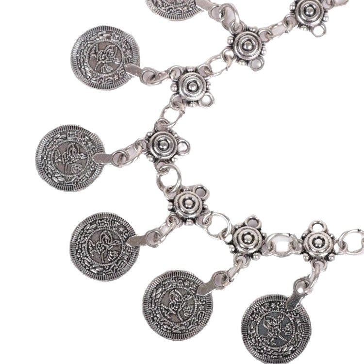 Тазов синджир за жени - метал, дължина 105 см, ширина 1 см, единична верига