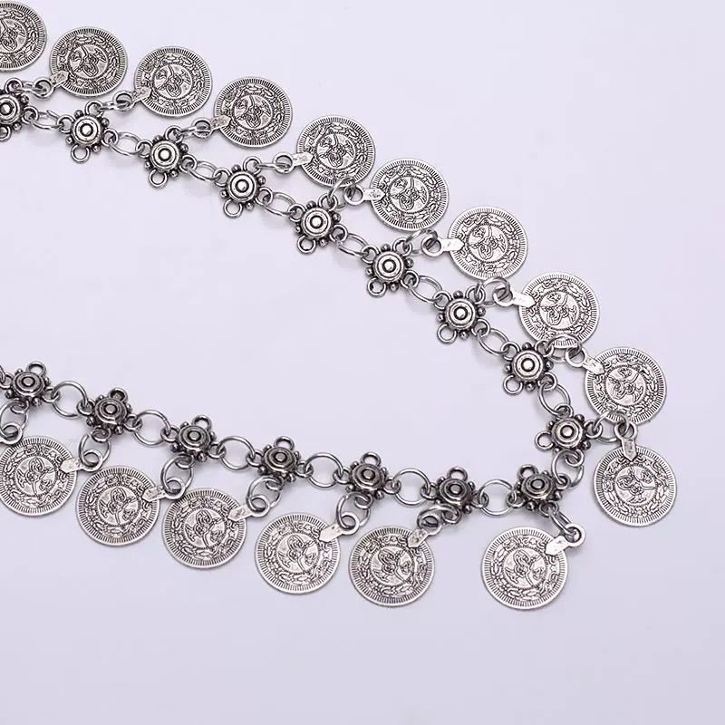 Тазов синджир за жени - метал, дължина 105 см, ширина 1 см, единична верига