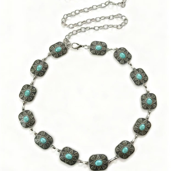 Метален колан за талия за жени – етно стил, геометрична резба, марка Gui Wanglong