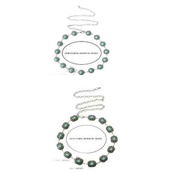 Метален колан за талия за жени – етно стил, геометрична резба, марка Gui Wanglong