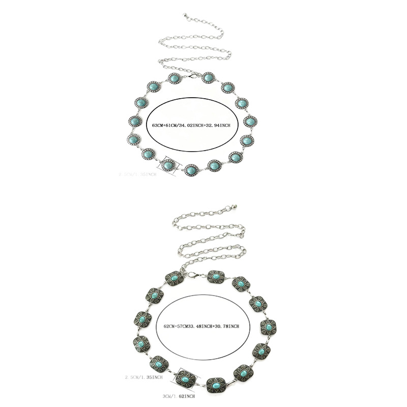 Метален колан за талия за жени – етно стил, геометрична резба, марка Gui Wanglong