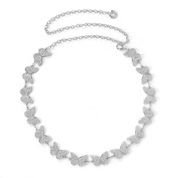 Женская метална верига за талия с пеперуда, модерен аксесоар, цинкова сплав, един пръстен, за всички сезони