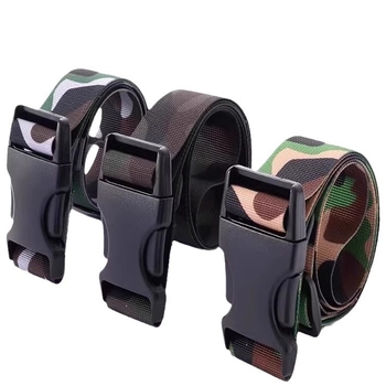 Kamuflažni platneni pojas s plastičnim kopčama – širina 2-4 cm, Zhenqian marka, sportski stil