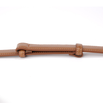 Женски колан от естествена кожа с кука за закопчаване, регулиран дизайн без дупки, обков от сплав