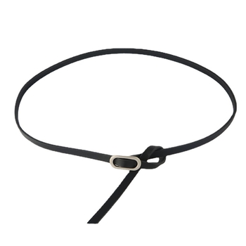 Pojas od umjetne kože s okruglom kopčom od legure, glatko kopčanje, tanak sveobuhvatan dizajn, unisex.