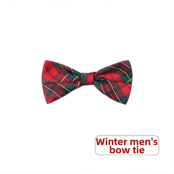 Папийонка за яка с цвете, каре модел, тъкана материя, унисекс, за деца