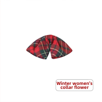 Папийонка за яка с цвете, каре модел, тъкана материя, унисекс, за деца