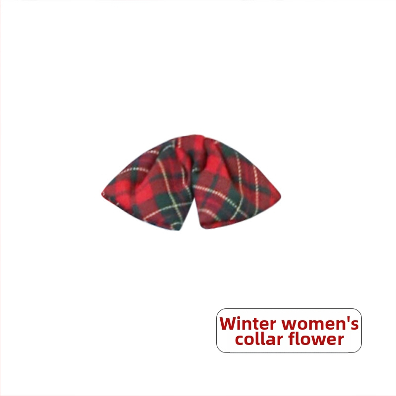 Папийонка за яка с цвете, каре модел, тъкана материя, унисекс, за деца