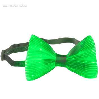 LED punjiva leptir mašna od optičkog vlakna, ručno izrađena, unisex, streličast stil, monohromatski uzorak