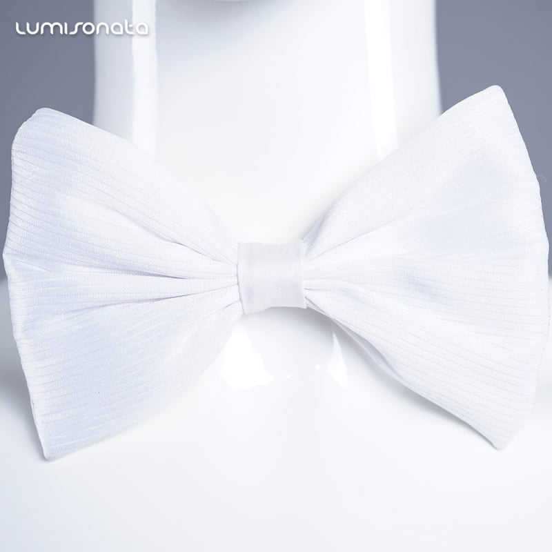 LED punjiva leptir mašna od optičkog vlakna, ručno izrađena, unisex, streličast stil, monohromatski uzorak