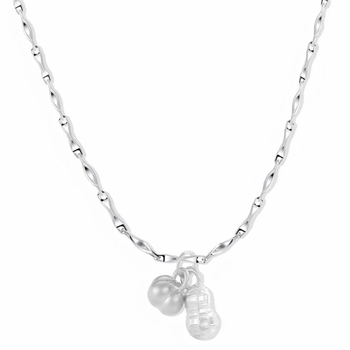 Ogrlica od srebra 925 s privjeskom u obliku cvijeta, pastoralni stil, duljina lanca 41–50 cm, Gold Jade, ljeto 2023