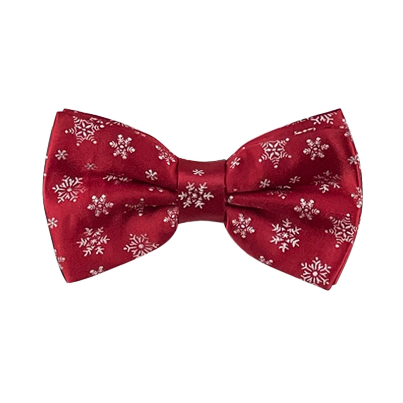 Papion s uzorkom snježne pahulje, unisex, poliester satin, tisak, prilagodljivo