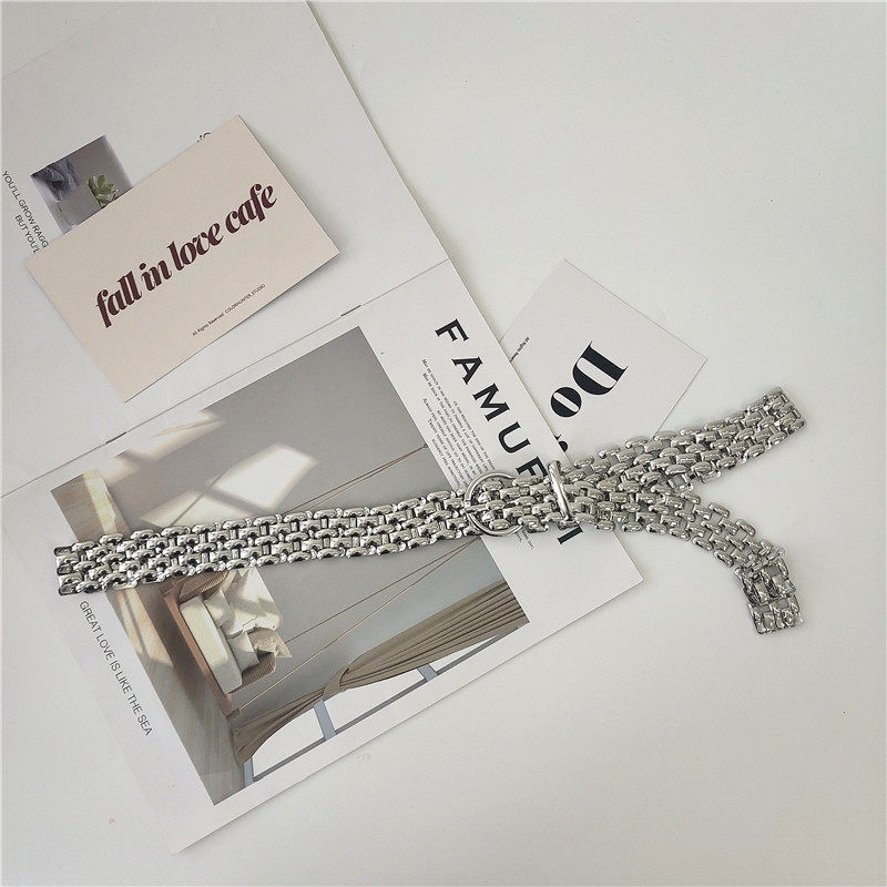 Μεταλλική ζώνη με οβάλ αγκράφα, υλικό ζώνης: μέταλλο; υλικό αγκράφας: κράμα; κούμπωμα με καρφί