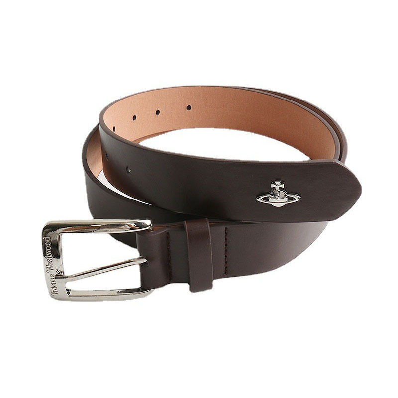 Remen od PU kože — unisex, Saturn inspiriran dizajn, spona PU/imitacijske kože, kopča s pin mehanizmom