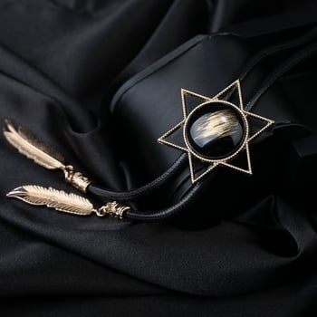 Unisex ozdoba na golier so šesťuholnikovou hviezdou, zliatina, korejský štýl, farebne zladený dizajn