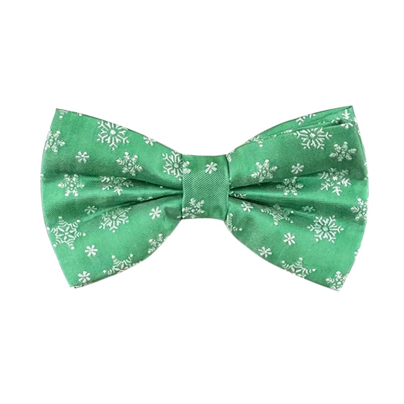 Vianočný papion s vločkou, unisex, polyester-satén, podšívka polyester, vzor snehová vločka