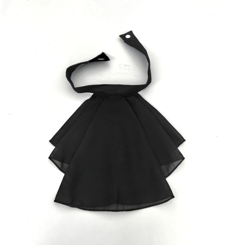 Яка с цвете и лък – дамска Vintage декоративна яка (Принт; едноцветен модел; подплата полиестер)