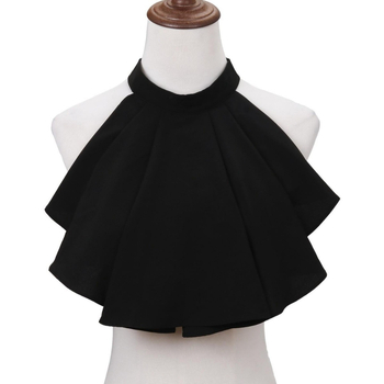 Дамска яка с цвете и панделка - Vintage стил, полиестерова подплата, принт обработка, лято 2025