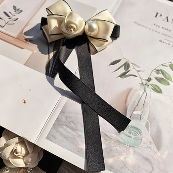 Apykaklės gėlė su perlų segtuku — unisex, mišrios medžiagos, poliesterio įdaila, Žiema 2025