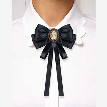 Moteriška kaklo gėlės segtukas — retro, plokščias galvutė, lydinys, monochrominis