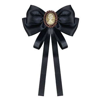 Moteriška kaklo gėlės segtukas — retro, plokščias galvutė, lydinys, monochrominis