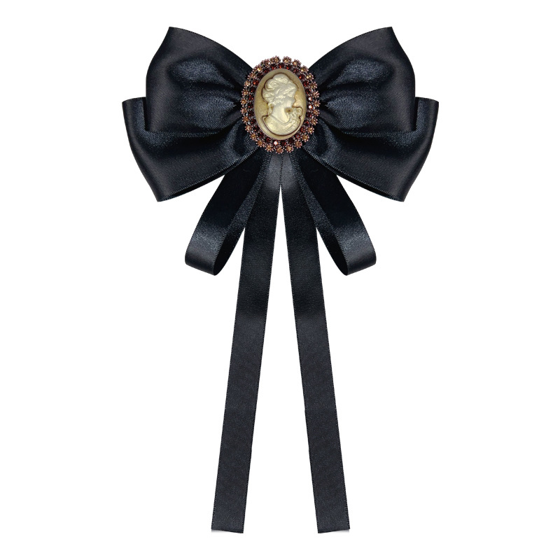 Moteriška kaklo gėlės segtukas — retro, plokščias galvutė, lydinys, monochrominis