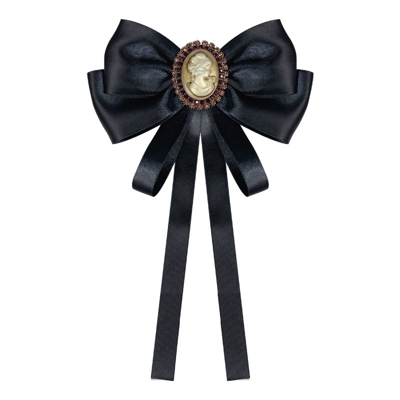 Moteriška kaklo gėlės segtukas — retro, plokščias galvutė, lydinys, monochrominis