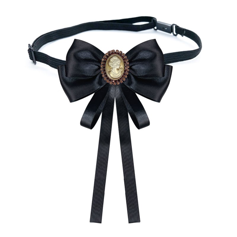 Moteriška kaklo gėlės segtukas — retro, plokščias galvutė, lydinys, monochrominis