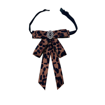 Украса за яка – панделка с цвете, ретро стил, унисекс; Материал: плат; Дизайн: цветово съчетание; Ръчна изработка