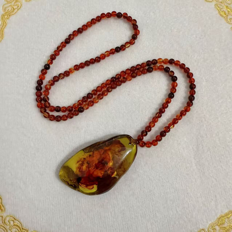 Ogrlica geometrijskog oblika, plastika/smola, poliran završetak, Cong xi jewelry, proljeće 2025